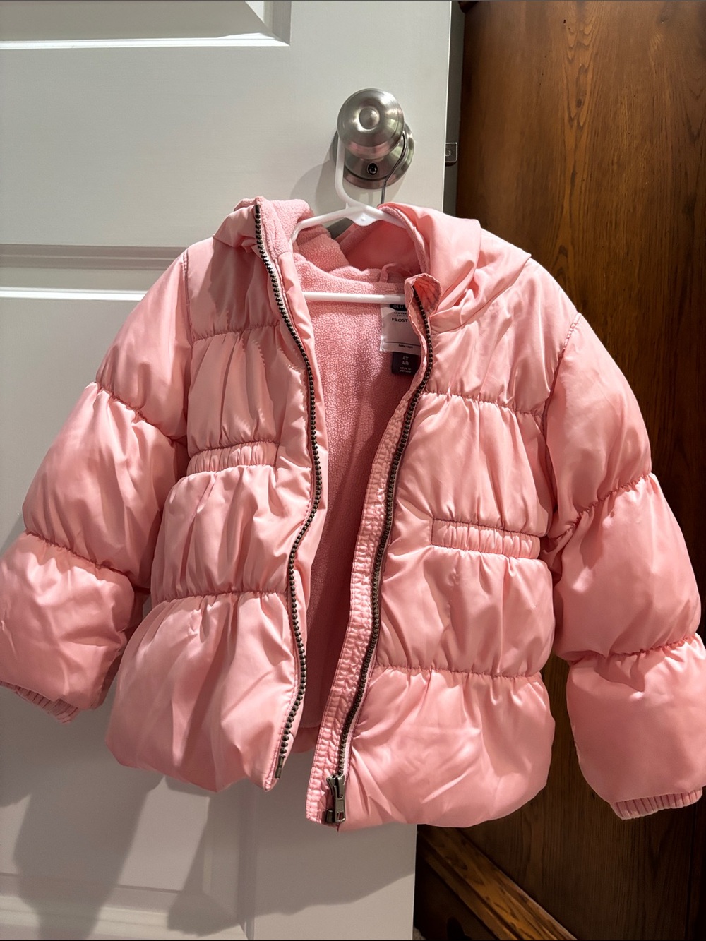 Old Navy Pink Hooded Puffer Coat for Kids
